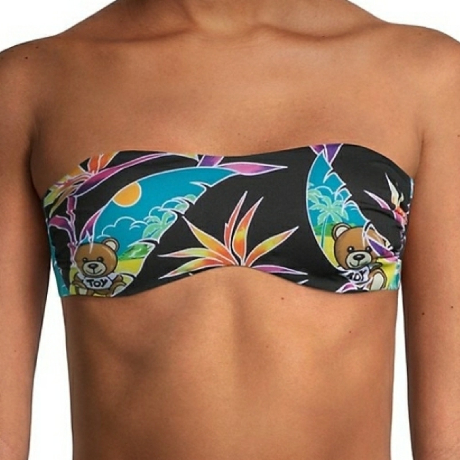 Moschino Fantasia Print Bandeau Bikini Top - Nwt